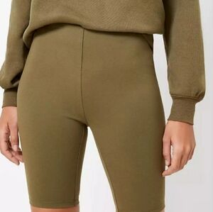 Olive green biker shorts loft